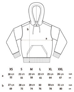 Size guide hoodie
